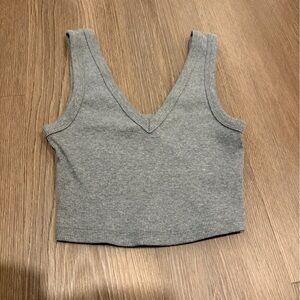 Wild Fable Heather Gray Ribbed Top